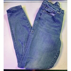 Good American Good Legs Skinny Jeans Distressed Ripped Knee Size 6 28‎ GLC103T
